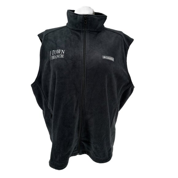 Columbia Fleece Vest Unisex XL Bourbon Town Branch Embroidered Gray Polyester - Picture 1 of 10